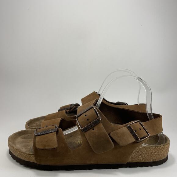 Birkenstock Milano Back Strap Sandals Womens Size 41 US 10-10.5 Brown Leather - Picture 3 of 11
